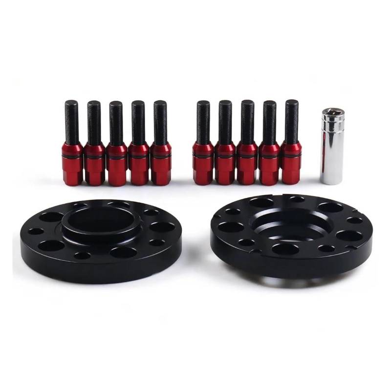 Spurverbreiterung 20 Mm 66,6 Mm 5 X 112 Mm Radabstandshalter Mit Zentrischer Bohrung Und M14 X 1,25 Kegelschrauben Für X5 G05 X7 G07 2018+ Für Mini Mit Kugelbolzen Spurverbreiterungen(Rot) von DZSQGHGHJJ