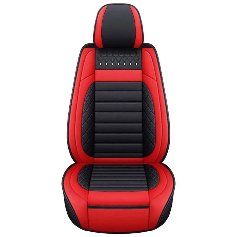 DZSQHDSAF Sitzbezüge Auto Auto Sitz Abdeckung Für Kia Für Sportage Für Rio 3 Für Cerato Für Optima Für Carens Für Sorento Für Stinger Leder Auto Accesorios Sitzschoner Auto(Balck Red) von DZSQHDSAF