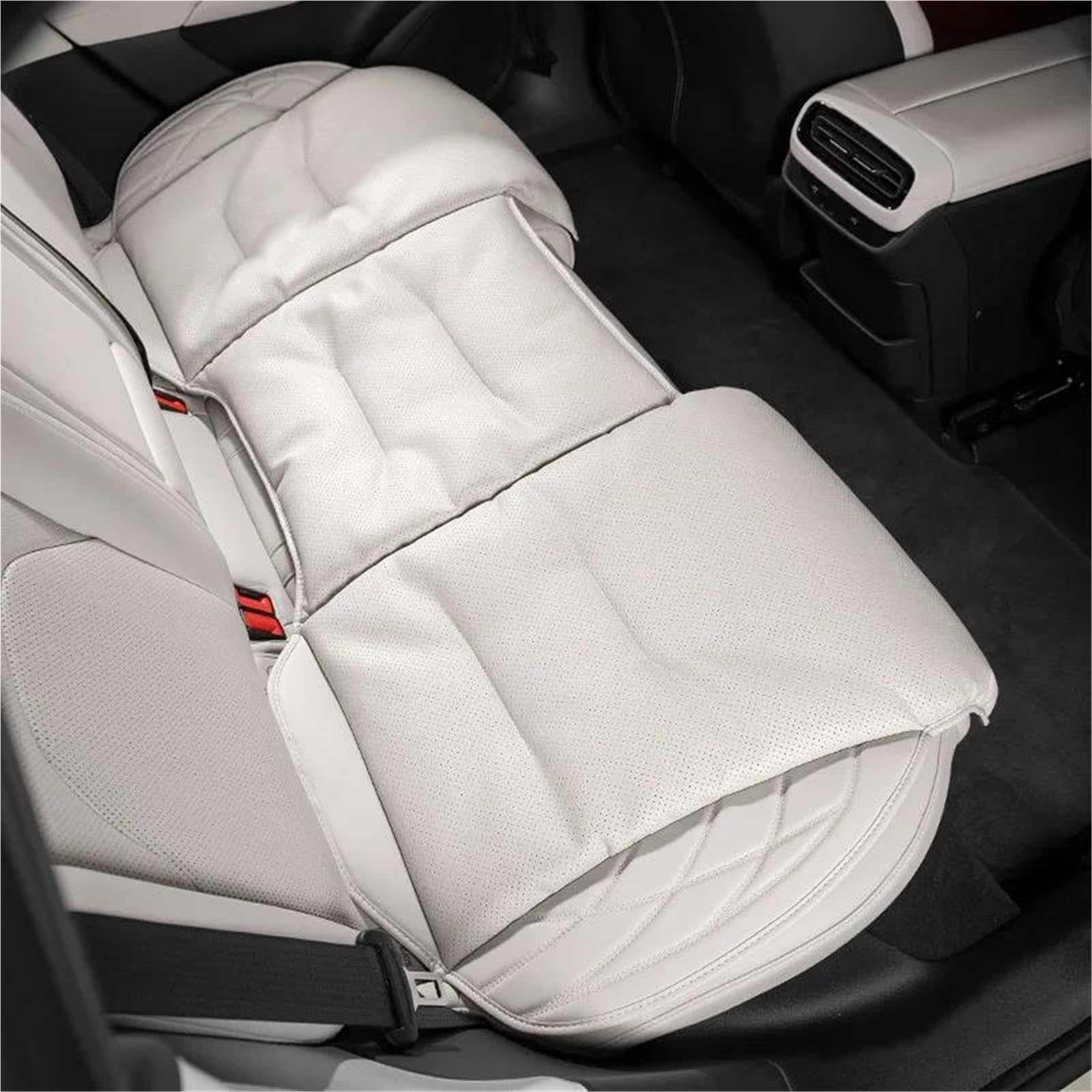 DZSQHDSAF Sitzbezüge Auto Auto Sitz Abdeckung Leder Auto Sitzkissen Protector Pad Für Land Für Rover Für Range Für Rover Für Evoque Für Discovery Für Freelander Sitzschoner Auto(Gray-Back Row) von DZSQHDSAF