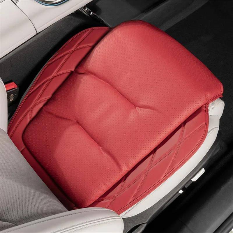 DZSQHDSAF Sitzbezüge Auto Auto Sitz Abdeckung Leder Auto Sitzkissen Protector Pad Für Land Für Rover Für Range Für Rover Für Evoque Für Discovery Für Freelander Sitzschoner Auto(Red-Cushion) von DZSQHDSAF