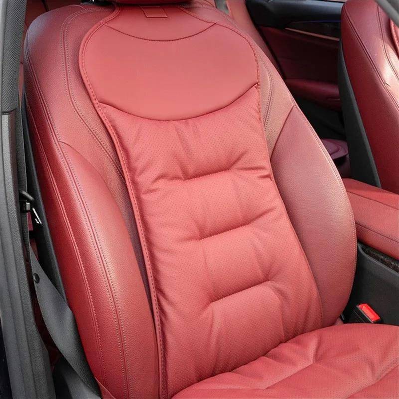 DZSQHDSAF Sitzbezüge Auto Auto Sitz Abdeckung Leder Sitz Schützen Pad Für Hyundai Für Santa Für Fe Für Sonata Für Tucson I30 IX25 IX35 für Mistra Sitzschoner Auto(Red Back Cushion) von DZSQHDSAF