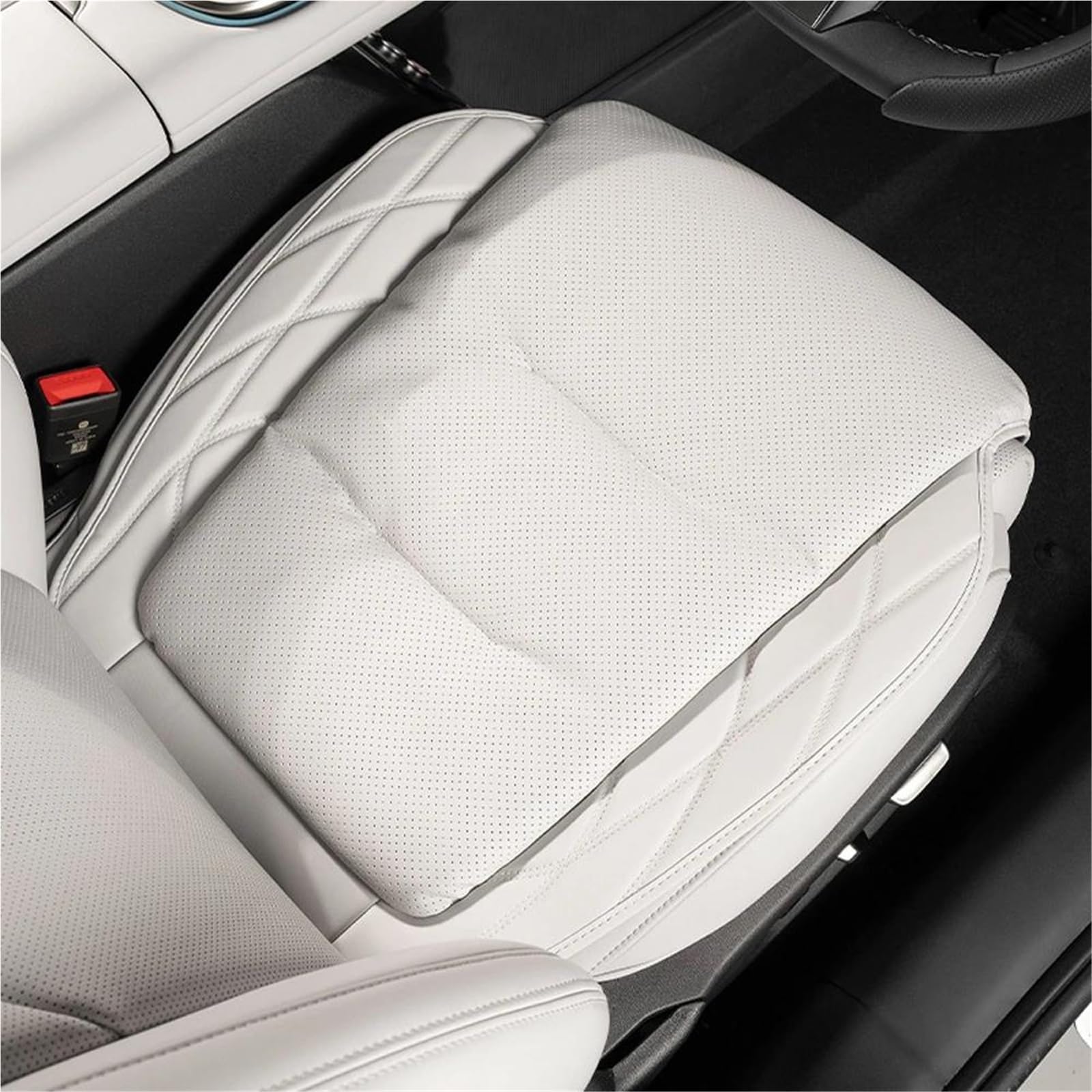 DZSQHDSAF Sitzbezüge Auto Auto Sitz Abdeckung Luxus Leder Auto Sitzkissen Protector Pad Für Infiniti Q50 Q70 QX70 FX35 Q30 G37 QX60 G35 g25 Auto Kissen Sitzschoner Auto(Gray-Cushion) von DZSQHDSAF