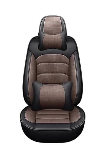 DZSQHDSAF Sitzbezüge Auto Auto Sitzbezug Für Jeep Für Compass Für Grand Für Cherokee Für Commander Für Wrangler Jk Auto Zubehör Sitzschoner Auto(Brown+Pillow) von DZSQHDSAF