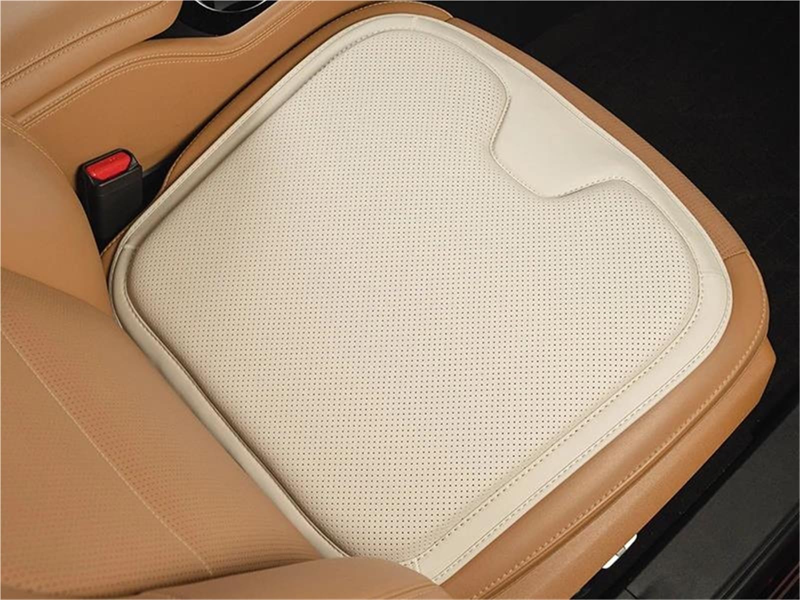 DZSQHDSAF Sitzbezüge Auto Auto Sitzkissen Sitz Schutz Pad Für Land Für Rover Für Range Für Rover Für Sport Für Evoque Für Freelander für Velar Sitzschoner Auto(Beige) von DZSQHDSAF