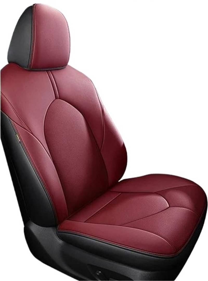 DZSQHDSAF Sitzbezüge Auto Auto Spezielle Sitzbezüge 5 sitze Für Toyota Für Camry 2012 2013 2014 2015 2016 2017 Leder Kissen Auto Sitz Schutz Abdeckung Sitzschoner Auto(WEINROT) von DZSQHDSAF