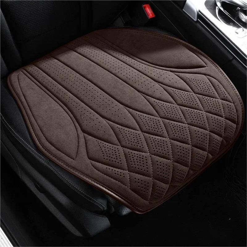 DZSQHDSAF Sitzbezüge Auto Autositzbezug Four Season Auto Leder Sattelpolster Sitzbezüge für Auto Coole Sitze Abdeckung Schutz Autos Zubehör Sitzschoner Auto(Brown Front seat) von DZSQHDSAF