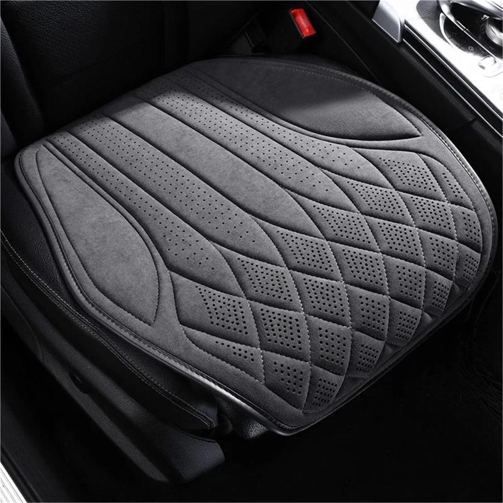 DZSQHDSAF Sitzbezüge Auto Autositzbezug Four Season Auto Leder Sattelpolster Sitzbezüge für Auto Coole Sitze Abdeckung Schutz Autos Zubehör Sitzschoner Auto(Gray Front seat) von DZSQHDSAF