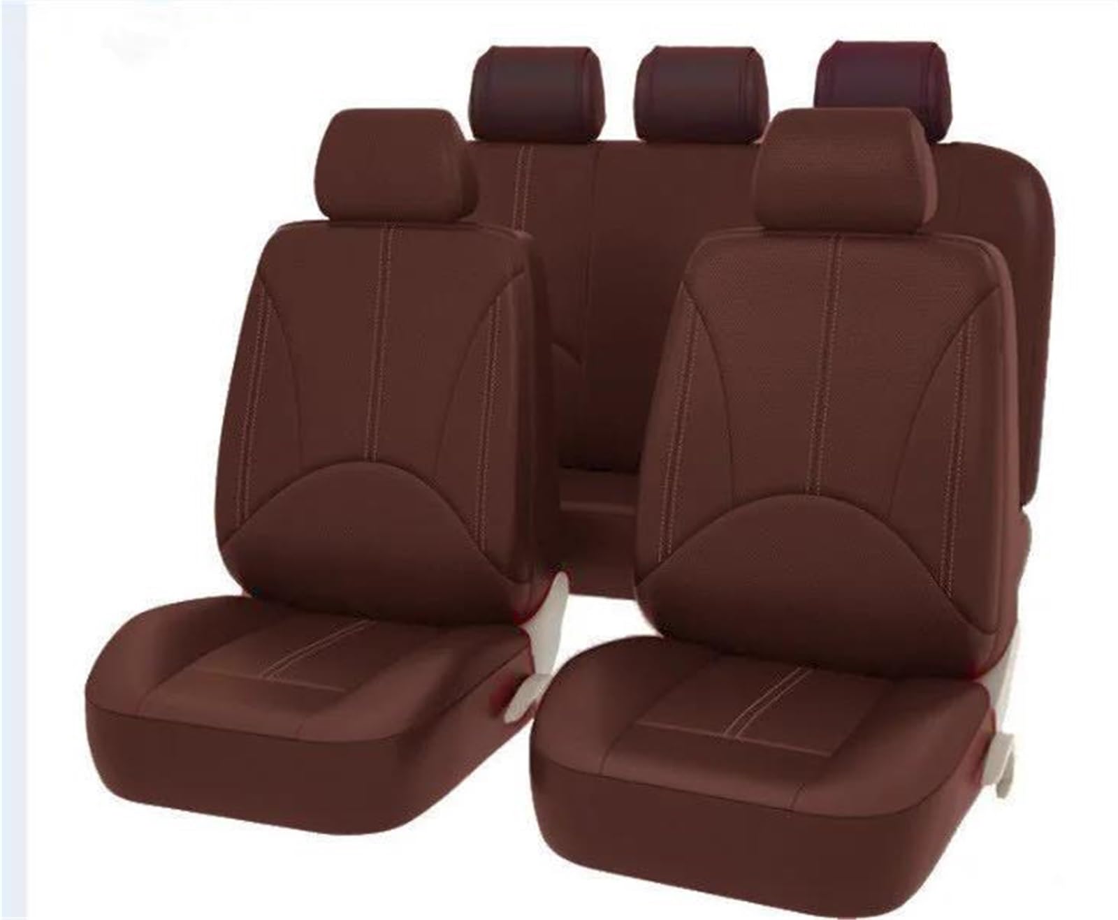 DZSQHDSAF Sitzbezüge Auto Autositzbezug für E39 F40 F44 I3 X5 X3 G20 Full Surround Auto Accsesories Sitzschoner Auto(5pcs-Coffee) von DZSQHDSAF