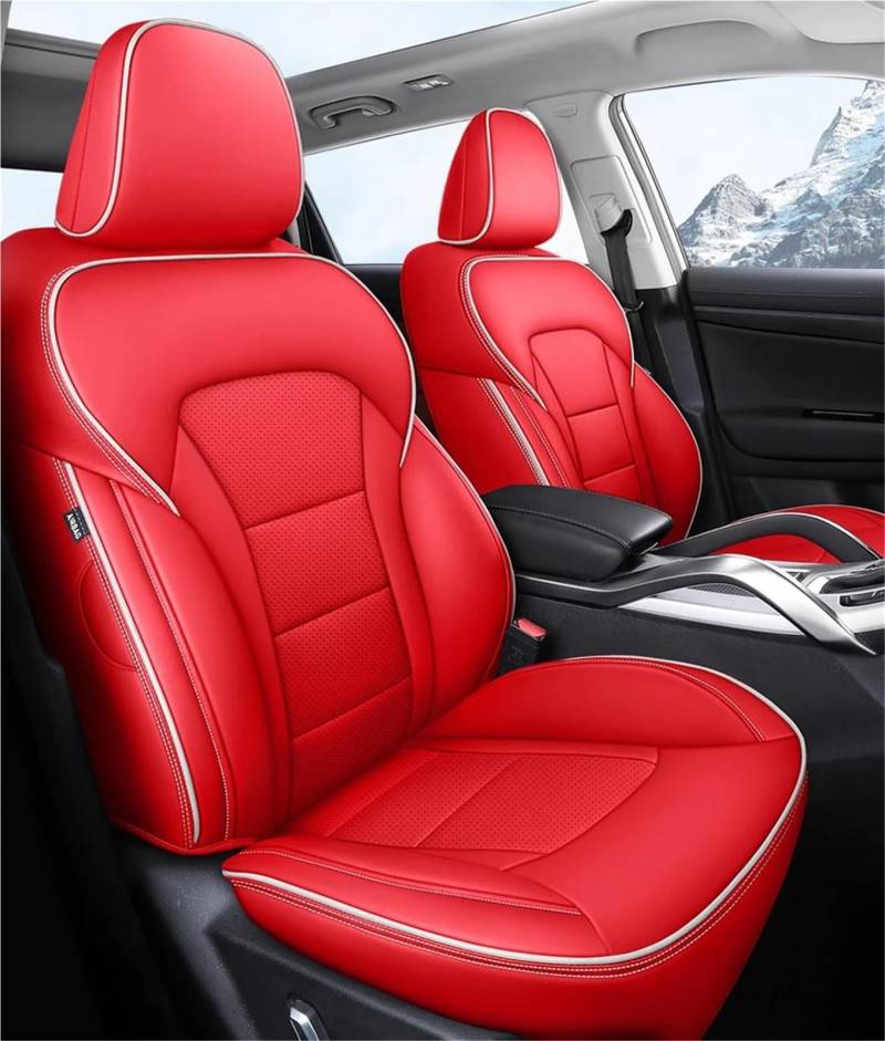 DZSQHDSAF Sitzbezüge Auto Benutzerdefinierte Luxus Auto Sitzbezug Für Mercedes W204 W205 Glc Gle Glk Glb W211 W212 W213 Cla W176 Anti-Slip Auto Zubehör Sitzschoner Auto(Rot) von DZSQHDSAF