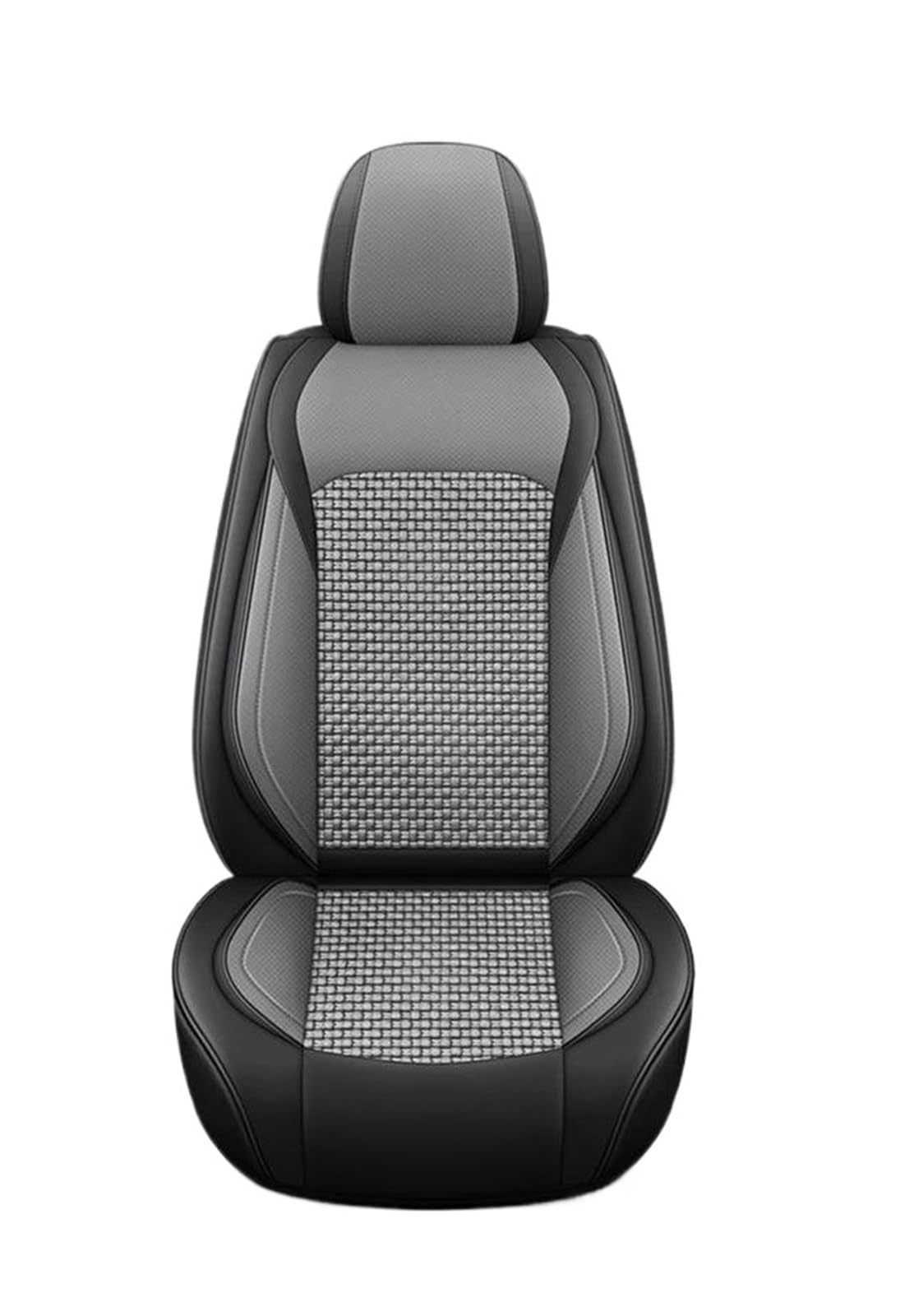 DZSQHDSAF Sitzbezüge Auto Leder-Autositzbezüge für Citroen C4. Autositzbezüge, Autositzkissen Sitzschoner Auto(Gray 5PCS) von DZSQHDSAF