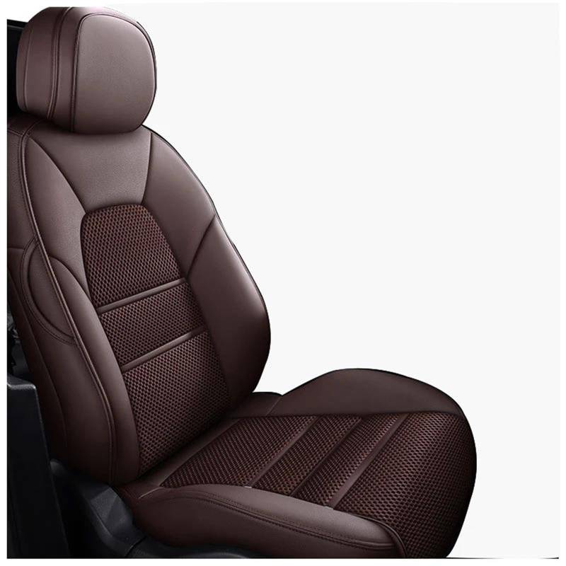 DZSQHDSAF Sitzbezüge Auto Leder-Autositzbezug für Chevy für Cruze 2009- Autozubehör Innenausstattung Komplettset Custom Sitzschoner Auto(Braun) von DZSQHDSAF