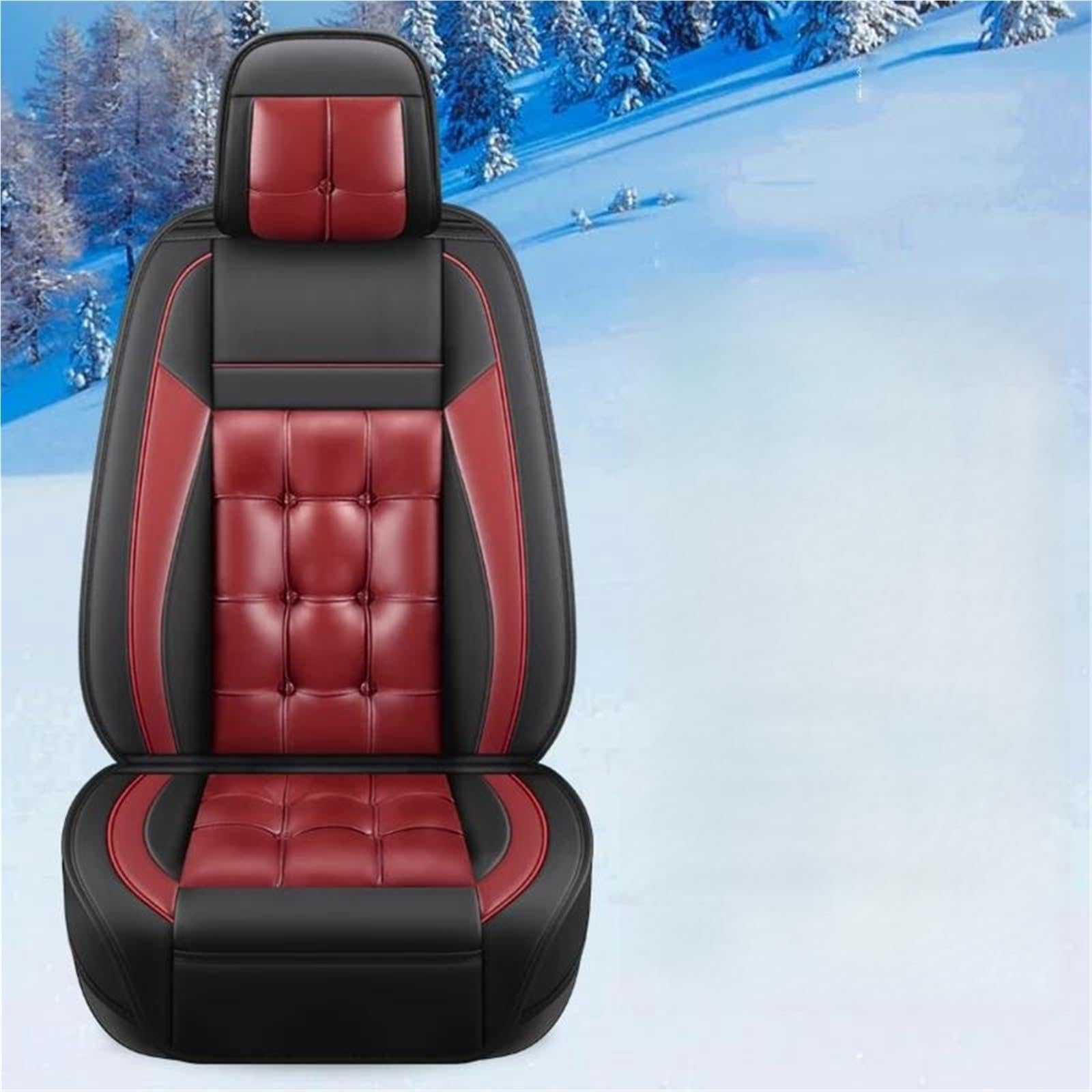 DZSQHDSAF Sitzbezüge Auto Luxus Leder Auto Sitz Abdeckung Für Mercedes Für W211 Auto Sitzbezüge Auto Sitzkissen Zubehör Sitzschoner Auto(Rot 5pcs) von DZSQHDSAF