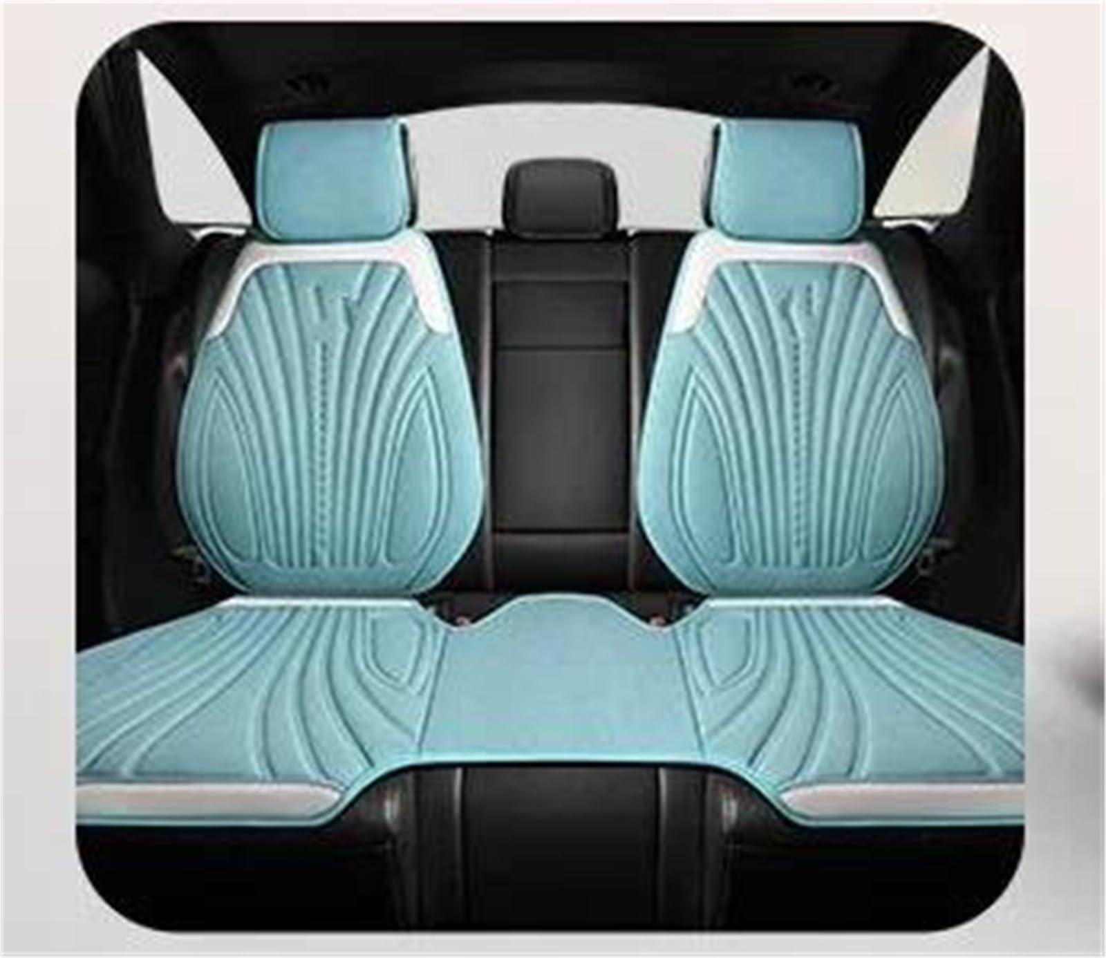 DZSQHDSAF Sitzbezüge Auto Universal Auto Sitzbezug Vier Jahreszeiten Auto Atmungsaktive Sattel Pad Sitzbezüge für Auto Coole Sitze Abdeckung Schutz Zubehör Sitzschoner Auto(Blue Rear seat Set) von DZSQHDSAF