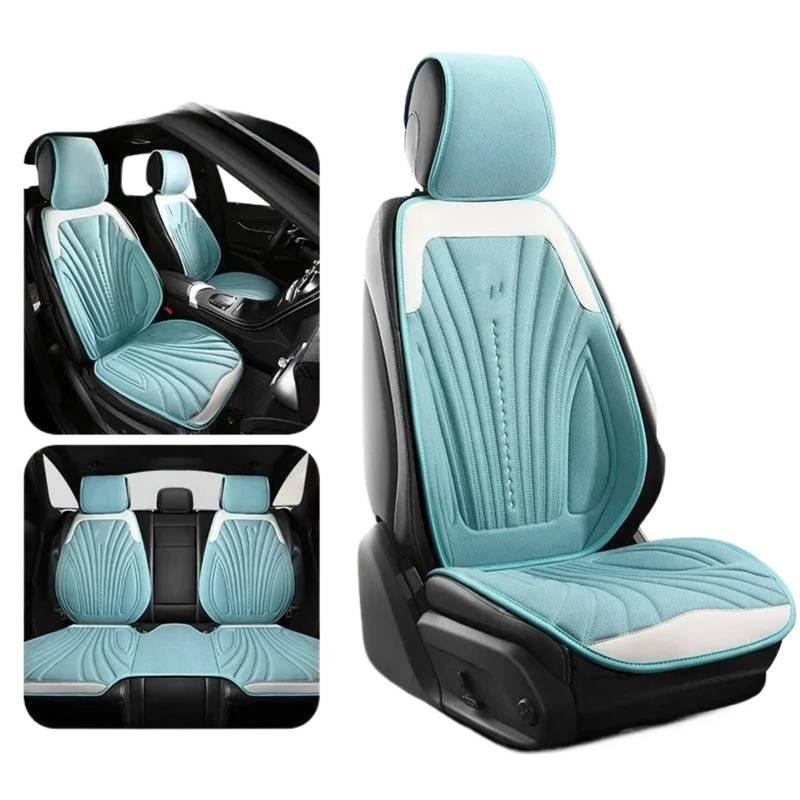 DZSQHDSAF Sitzbezüge Auto Universal Auto Sitzbezug Vier Jahreszeiten Auto Atmungsaktive Sattel Pad Sitzbezüge für Auto Coole Sitze Abdeckung Schutz Zubehör Sitzschoner Auto(Blue Set) von DZSQHDSAF