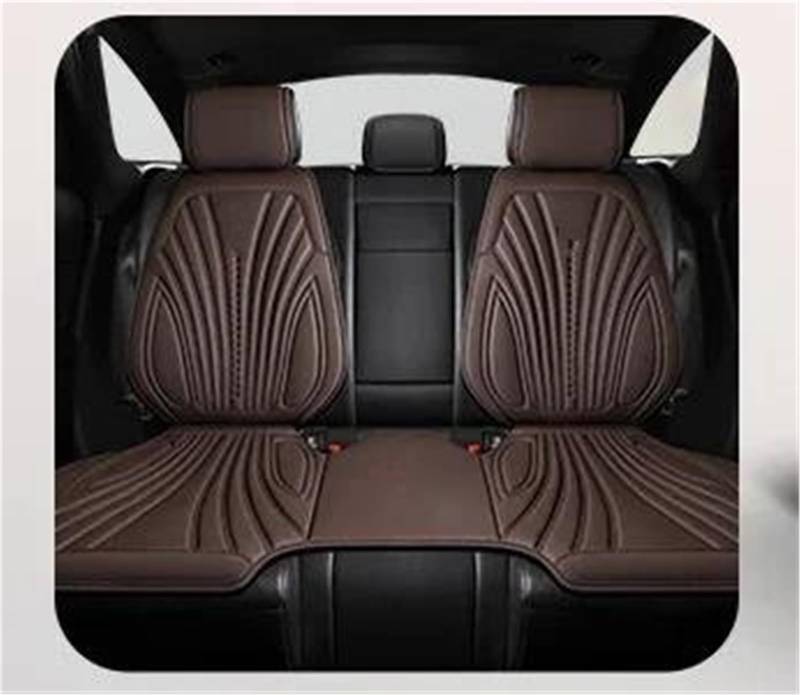 DZSQHDSAF Sitzbezüge Auto Universal Auto Sitzbezug Vier Jahreszeiten Auto Atmungsaktive Sattel Pad Sitzbezüge für Auto Coole Sitze Abdeckung Schutz Zubehör Sitzschoner Auto(Brown Rear Set) von DZSQHDSAF