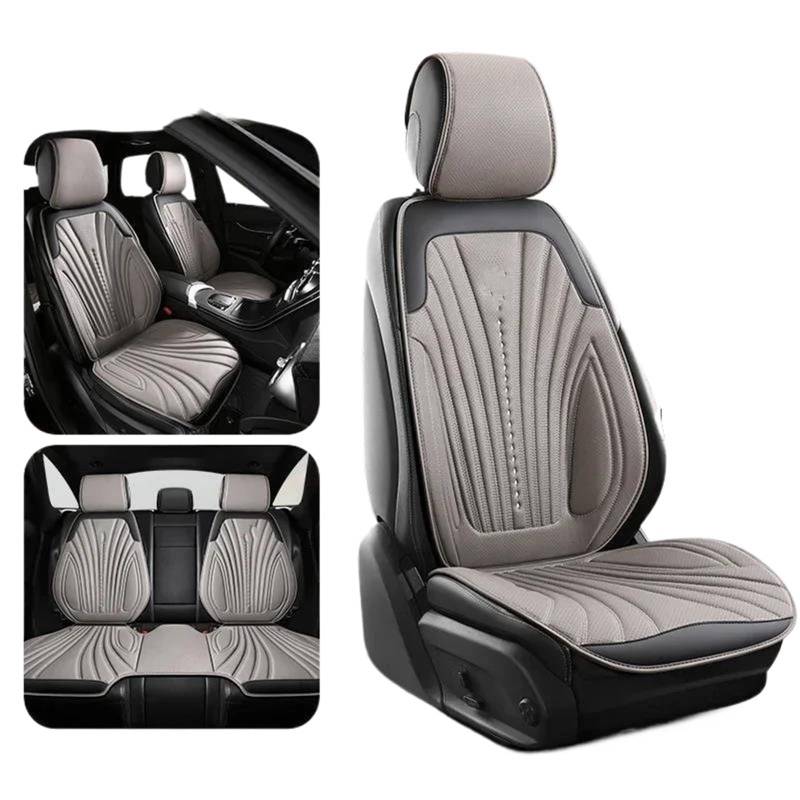 DZSQHDSAF Sitzbezüge Auto Universal Auto Sitzbezug Vier Jahreszeiten Auto Atmungsaktive Sattel Pad Sitzbezüge für Auto Coole Sitze Abdeckung Schutz Zubehör Sitzschoner Auto(Grey Set) von DZSQHDSAF