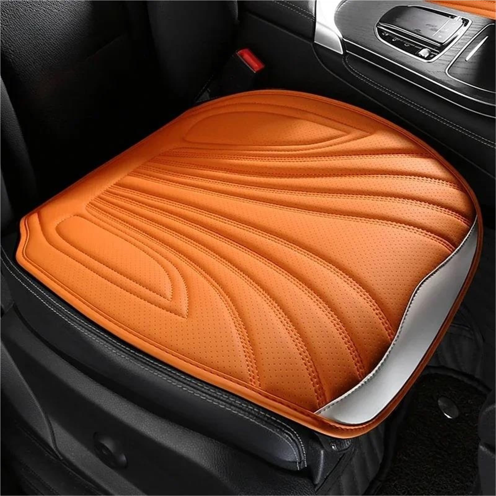 DZSQHDSAF Sitzbezüge Auto Universal Auto Sitzbezug Vier Jahreszeiten Auto Atmungsaktive Sattel Pad Sitzbezüge für Auto Coole Sitze Abdeckung Schutz Zubehör Sitzschoner Auto(Orange Front seat) von DZSQHDSAF