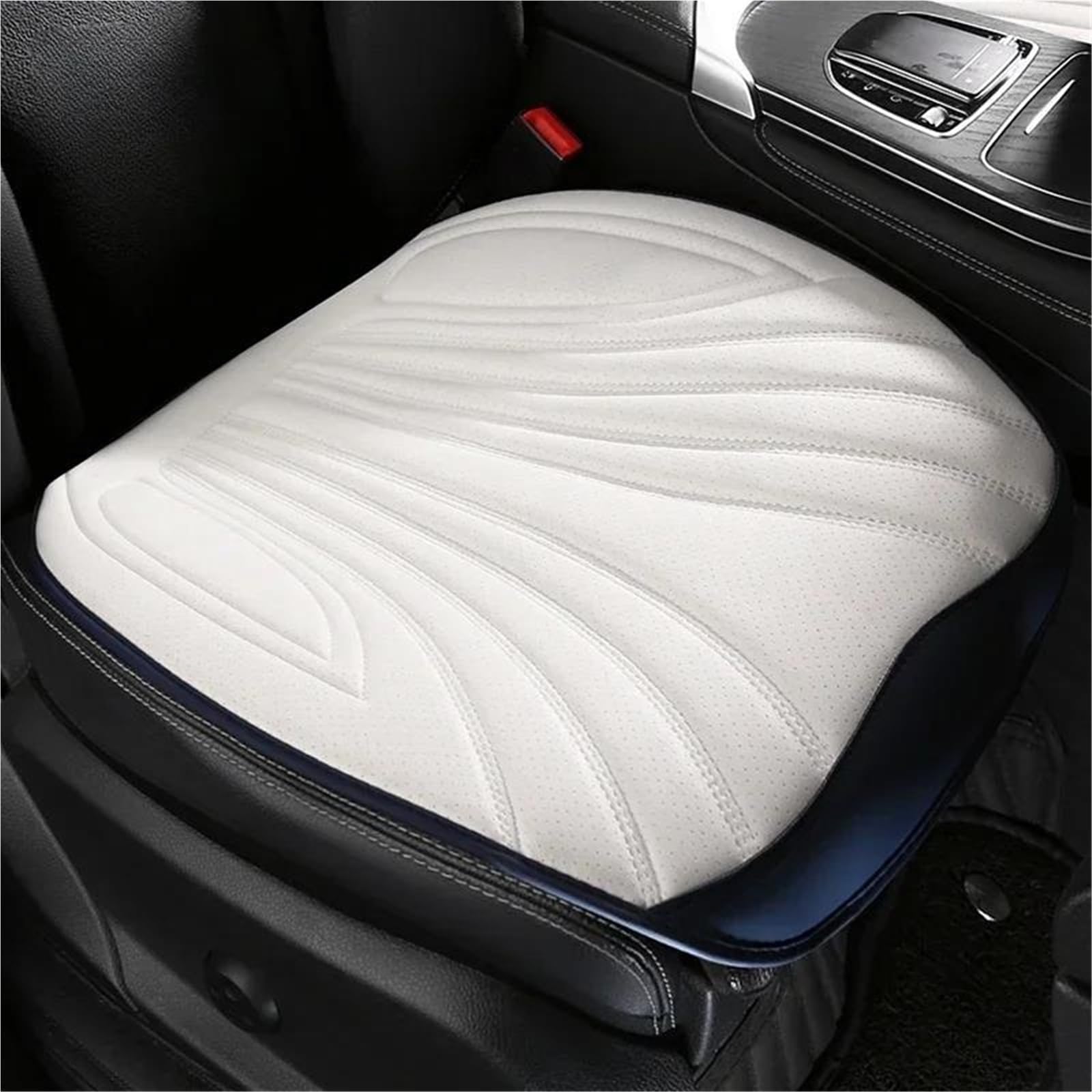 DZSQHDSAF Sitzbezüge Auto Universal Auto Sitzbezug Vier Jahreszeiten Auto Atmungsaktive Sattel Pad Sitzbezüge für Auto Coole Sitze Abdeckung Schutz Zubehör Sitzschoner Auto(White Front seat) von DZSQHDSAF