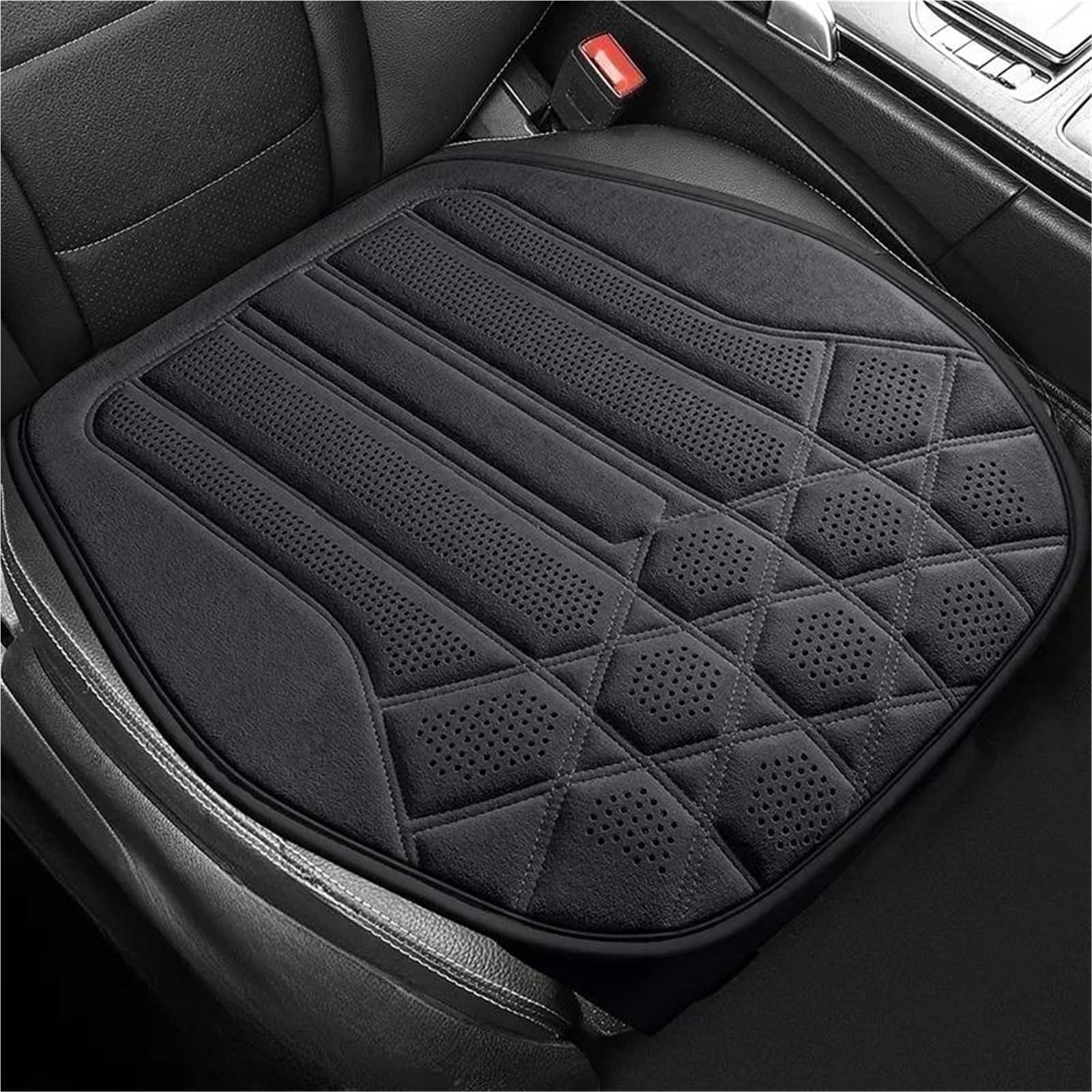 DZSQHDSAF Sitzbezüge Auto Universeller Autositzbezug für Vier Jahreszeiten, atmungsaktiv, Flachs, Sattelpolster, Sitzbezüge für Autositze, Schutz, Autozubehör Sitzschoner Auto(Black Front mat) von DZSQHDSAF