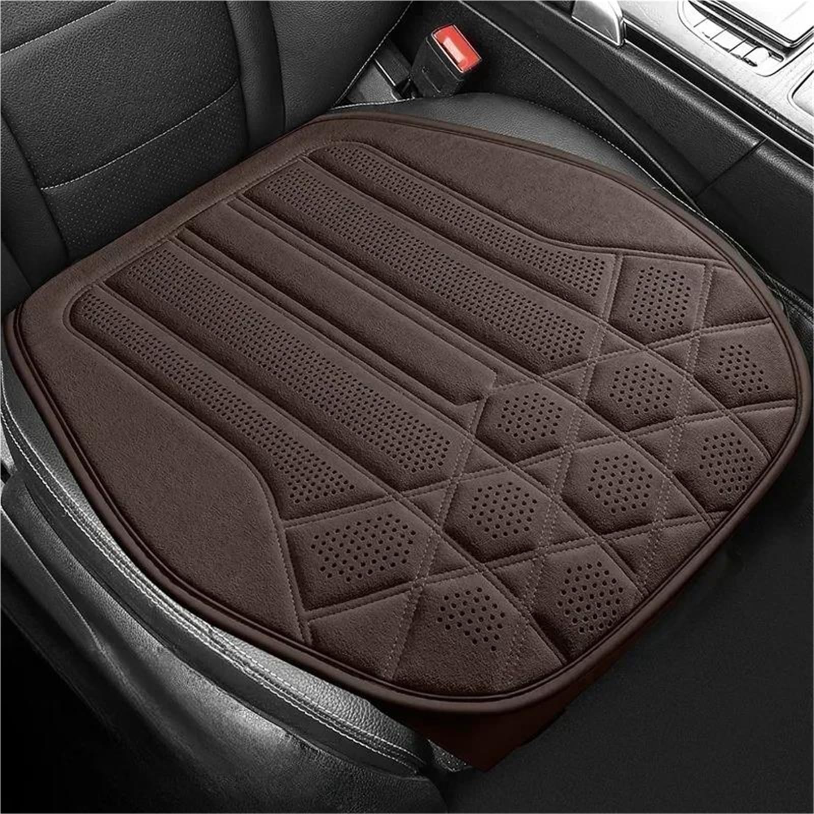 DZSQHDSAF Sitzbezüge Auto Universeller Autositzbezug für Vier Jahreszeiten, atmungsaktiv, Flachs, Sattelpolster, Sitzbezüge für Autositze, Schutz, Autozubehör Sitzschoner Auto(Brown Front mat) von DZSQHDSAF