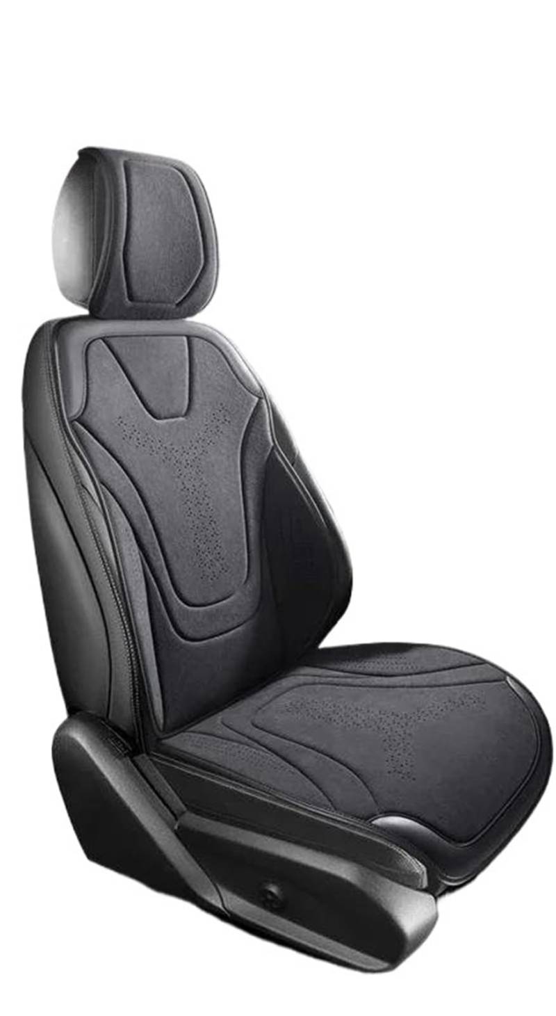 DZSQHDSAF Sitzbezüge Auto Universeller Autositzbezug für Vier Jahreszeiten, atmungsaktive Flachs-Sitzbezüge für Autositze, für Schutz von Autos, Zubehör Sitzschoner Auto(1pc Grey seat) von DZSQHDSAF