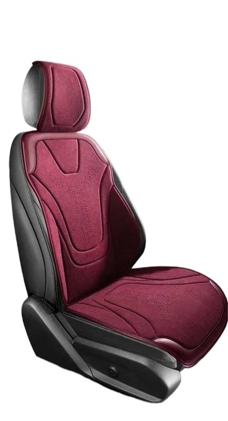 DZSQHDSAF Sitzbezüge Auto Universeller Autositzbezug für Vier Jahreszeiten, atmungsaktive Flachs-Sitzbezüge für Autositze, für Schutz von Autos, Zubehör Sitzschoner Auto(1pc red seat) von DZSQHDSAF