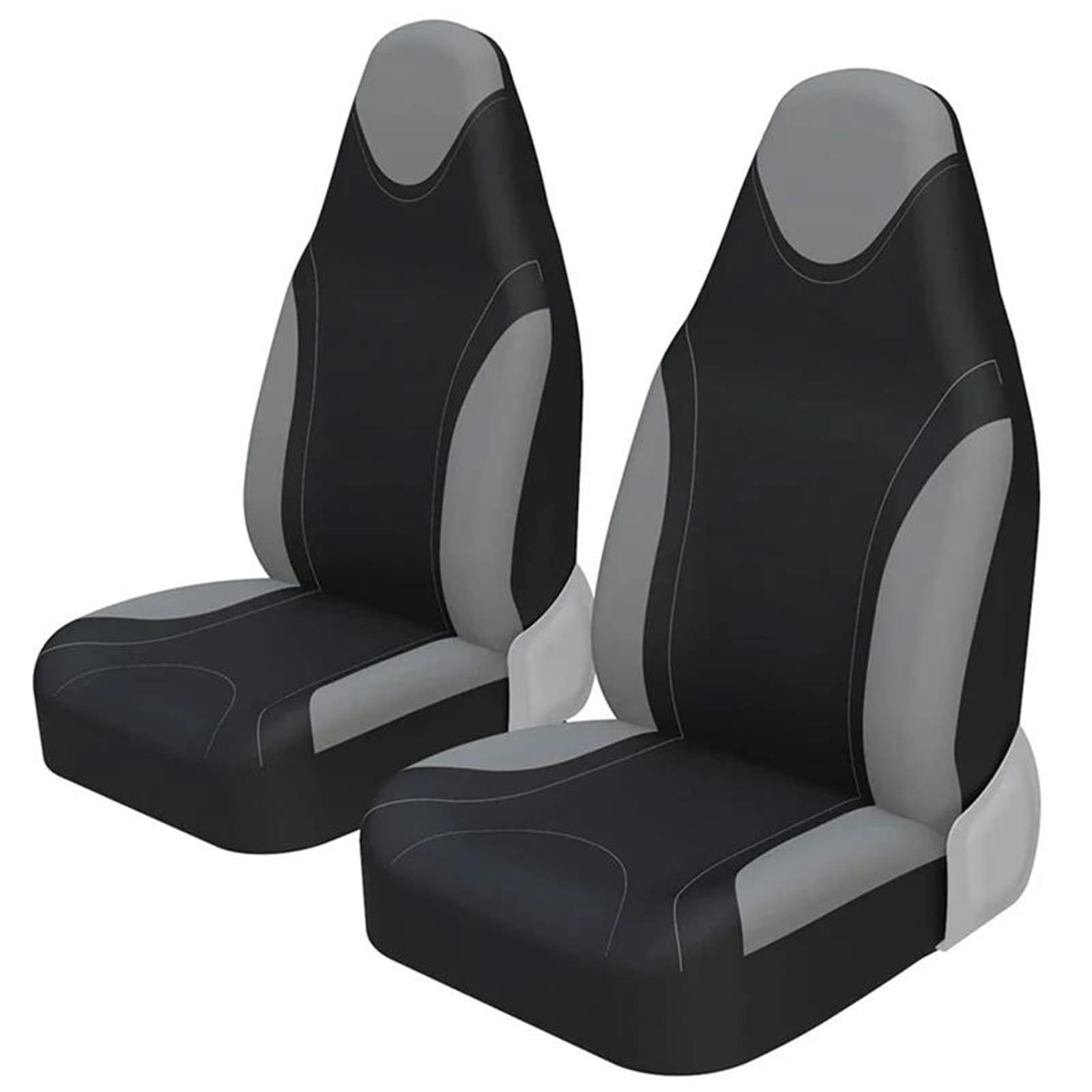 DZSQMLJG Sitzbezüge Auto 2 Stück Autositzbezüge Eimerreifen-Stil für Polo (6R1, 6C1) Autositzbezüge Autositzkissen Autositzschoner(Black 2 PCS) von DZSQMLJG