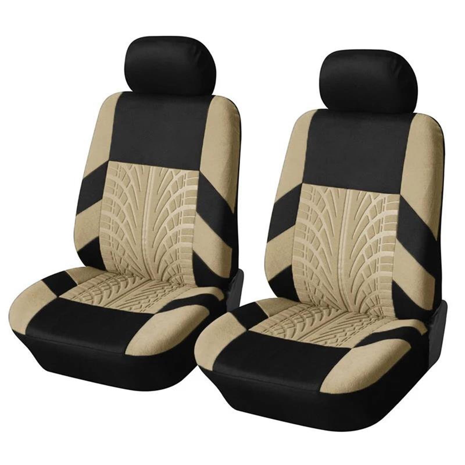 DZSQMLJG Sitzbezüge Auto 2 Stück Universal-Autositzbezug aus Polyestergewebe, schützt Sitzbezüge, modische Dekoration von Autositzen Autositzschoner(Beige 2pcs) von DZSQMLJG