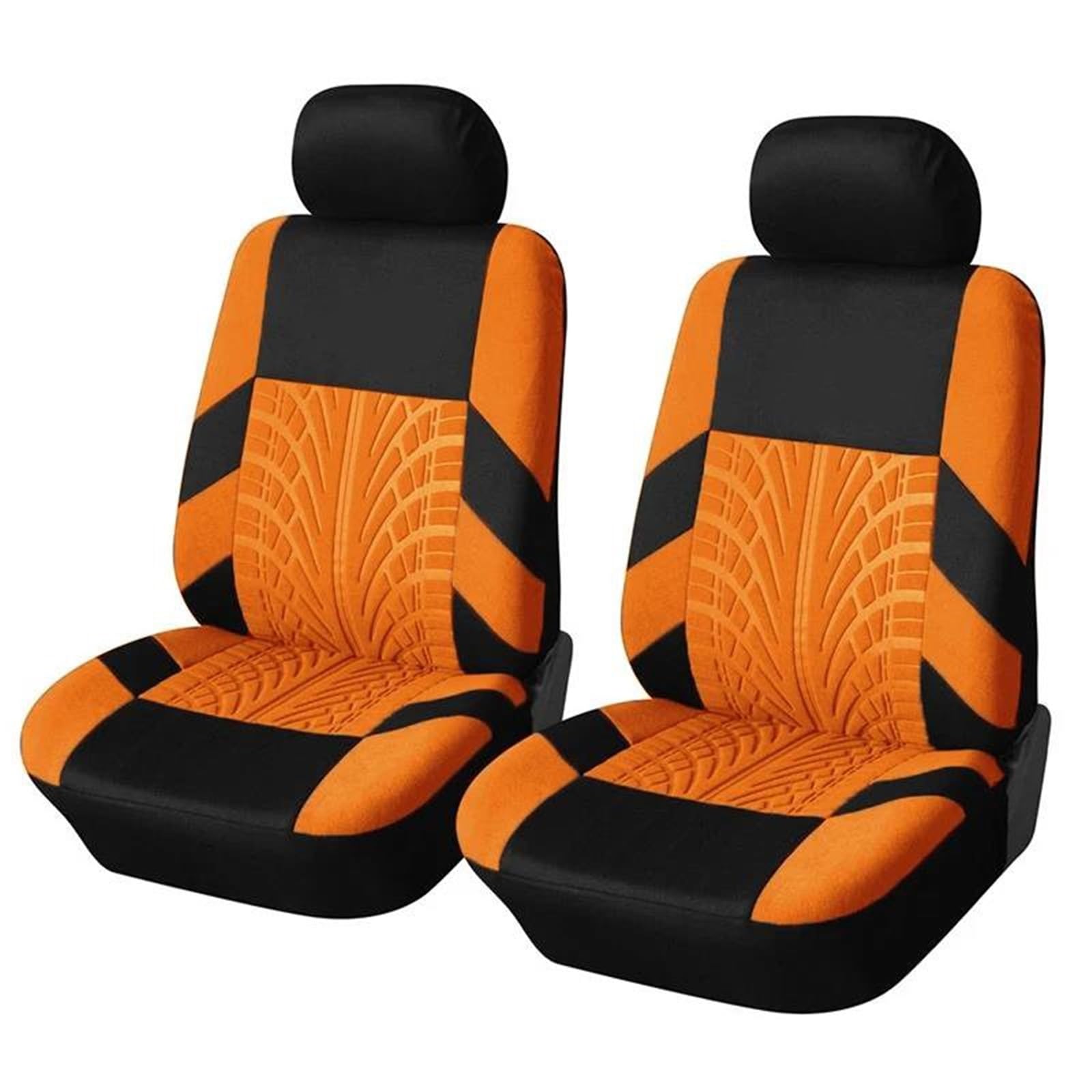 DZSQMLJG Sitzbezüge Auto 2 Stück Universal-Autositzbezug aus Polyestergewebe, schützt Sitzbezüge, modische Dekoration von Autositzen Autositzschoner(Orange 2pcs) von DZSQMLJG