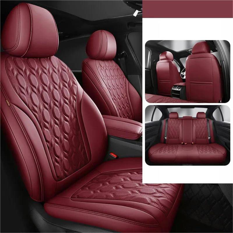 DZSQMLJG Sitzbezüge Auto Auto Seat Protector Abdeckung Für VW Für Golf 7 Für Passat B5 B6 B8 Für Polo Für Touran Für Touareg für Tiguan All-Inclusive Kissen Autositzschoner(Rot) von DZSQMLJG