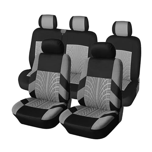 DZSQMLJG Sitzbezüge Auto Autositzbezüge, Bezüge für den Innenraum des Autos, geeignet für Hyundai Autositzbezüge, Autositzkissen Autositzschoner(Gray 9pCS) von DZSQMLJG