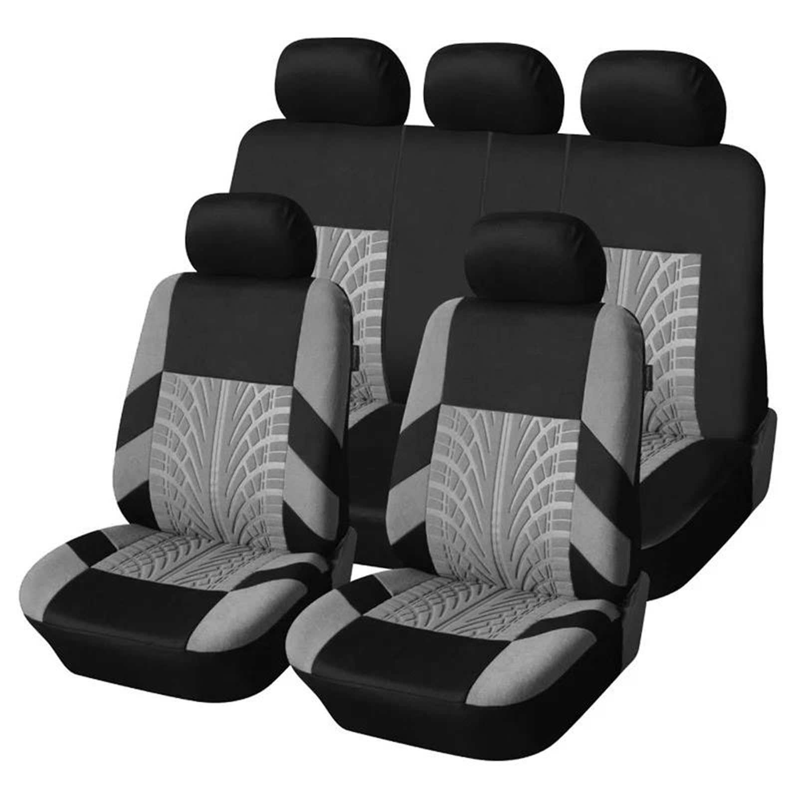 DZSQMLJG Sitzbezüge Auto Autositzbezüge-Set, Auto-Organizer für Golf, 4 Autositzbezüge, Autositzkissen Autositzschoner(Gray Full Set) von DZSQMLJG