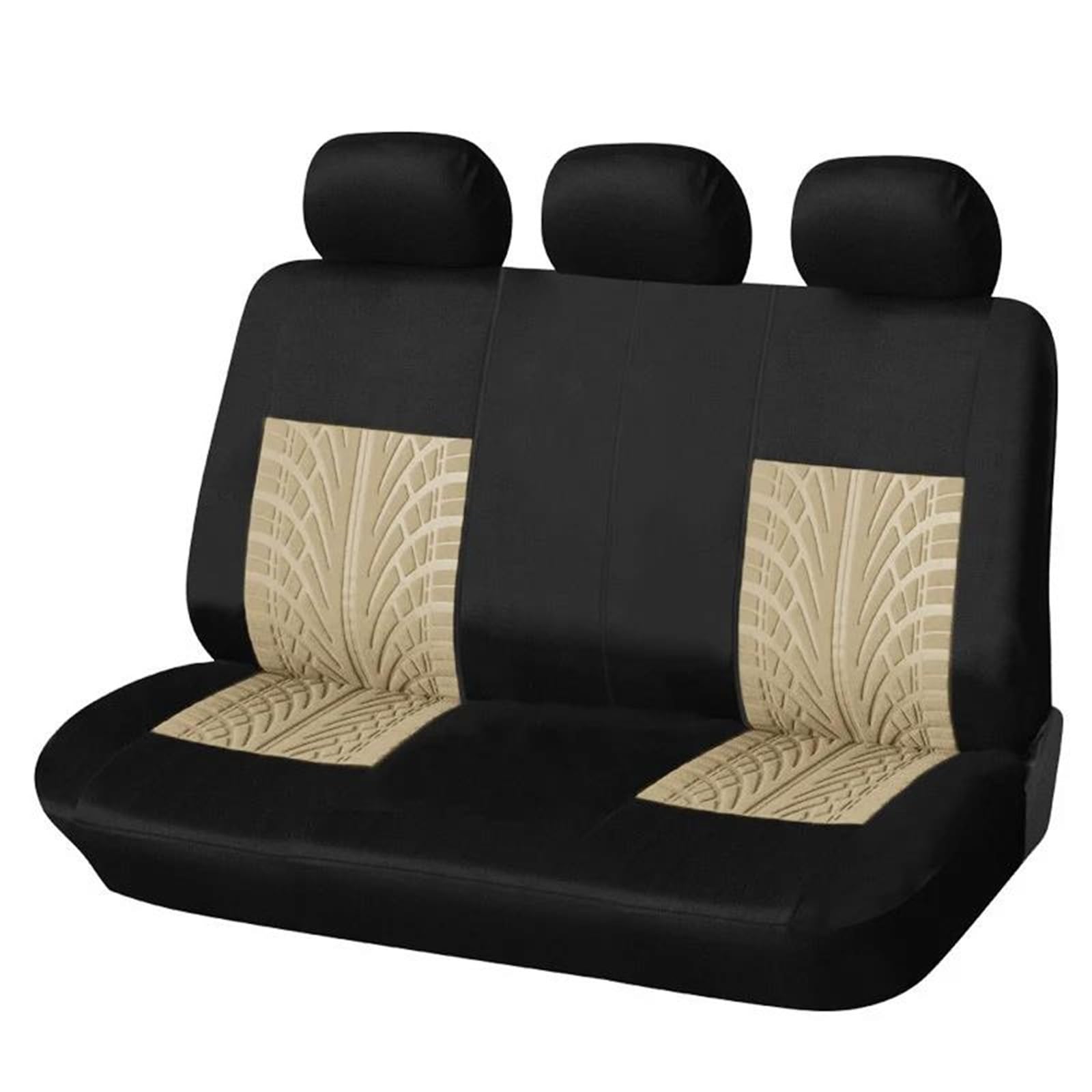 DZSQMLJG Sitzbezüge Auto Autositzbezüge-Set, universell passend für die meisten Autos, Bezüge mit Reifenspur-Detail-Styling, Autositzschutz Autositzschoner(Beige Back Part) von DZSQMLJG