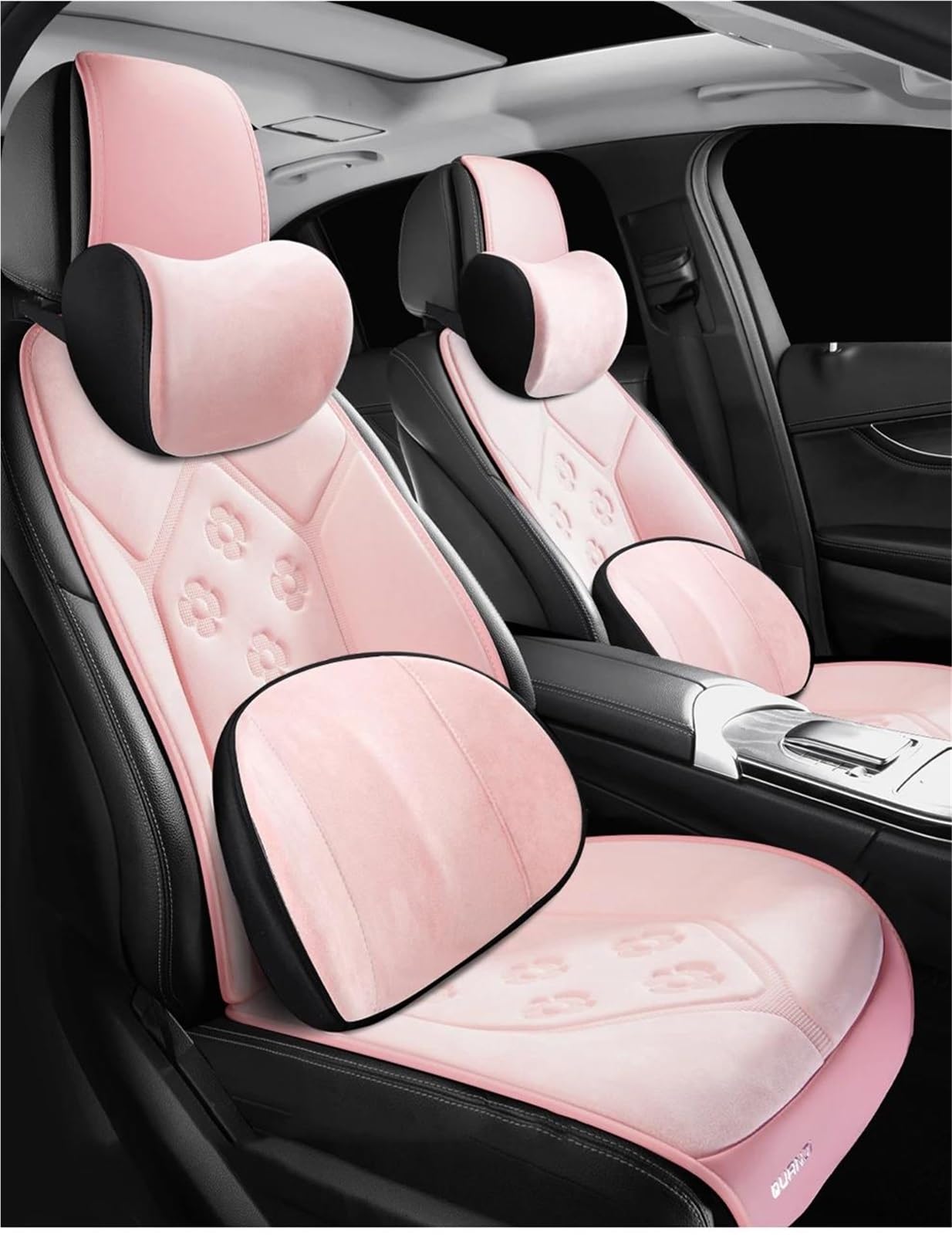 DZSQMLJG Sitzbezüge Auto Autositzbezüge für Chevy für Cruze, Zubehör für Vier Jahreszeiten, Autositzbezüge, Autositzkissen Autositzschoner(Pink+Cushion) von DZSQMLJG