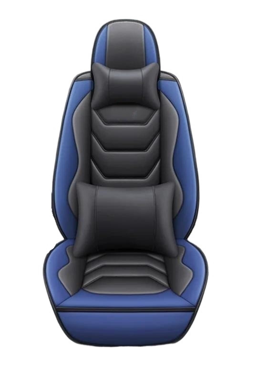 DZSQMLJG Sitzbezüge Auto Autositzbezüge für VW für Amarok für Tiguan für Jetta Komplettset Autozubehör Autositzschoner(Blue+Pillow) von DZSQMLJG