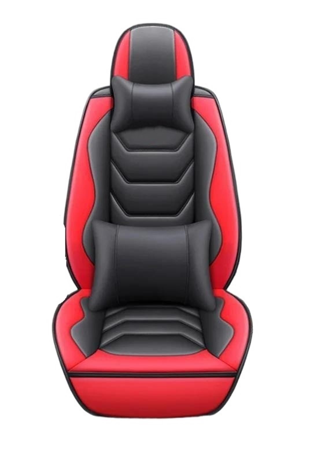 DZSQMLJG Sitzbezüge Auto Autositzbezüge für VW für Amarok für Tiguan für Jetta Komplettset Autozubehör Autositzschoner(Red+Pillow) von DZSQMLJG