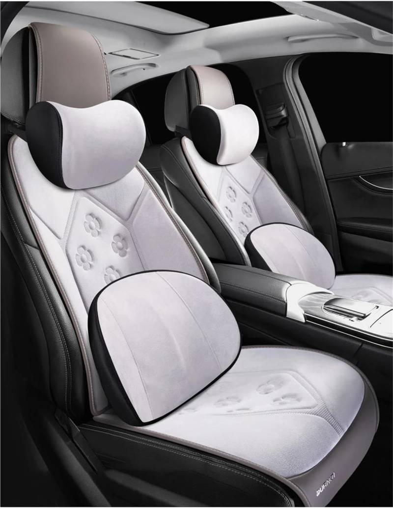 DZSQMLJG Sitzbezüge Auto Autositzbezüge für X5 F15 Serie 1 E87 Zubehör Vierjahreszeiten-Autositzbezüge Autositzkissen Autositzschoner(Purple+Cushion) von DZSQMLJG