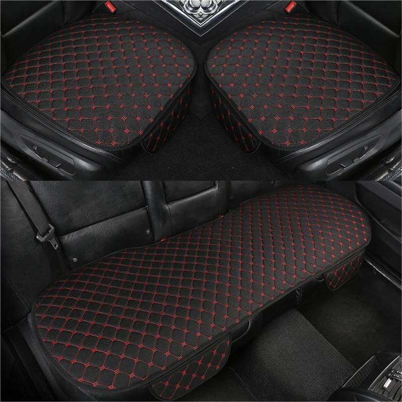 DZSQMLJG Sitzbezüge Auto Autositzbezug Autokissen für Volvo XC60 XC90 XC40 XC70 S60L C30 S80 S90 V50 V60 Innenzubehör Autositzschoner(Bk Red 5-Seater) von DZSQMLJG