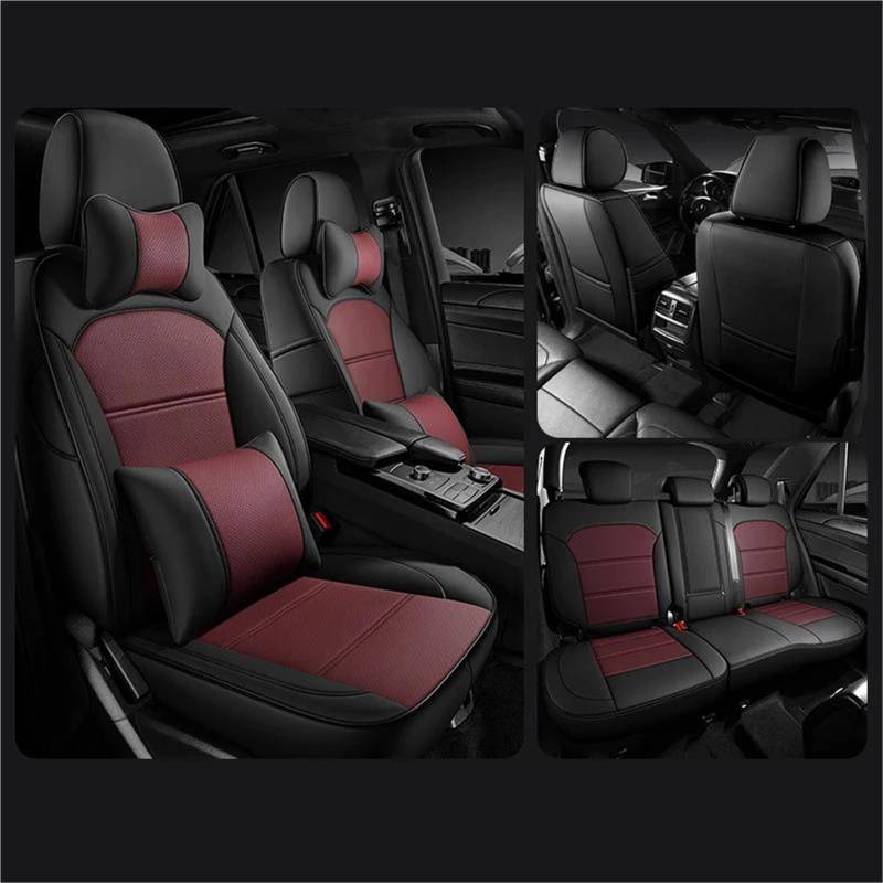 DZSQMLJG Sitzbezüge Auto Benutzerdefinierte Leder Auto Sitzbezug für Mazda für cx5 2015 2016 2017 Automobile Auto Zubehör Innenräume Teile voller Satz Autositzschoner(Red Black 9 PCS) von DZSQMLJG