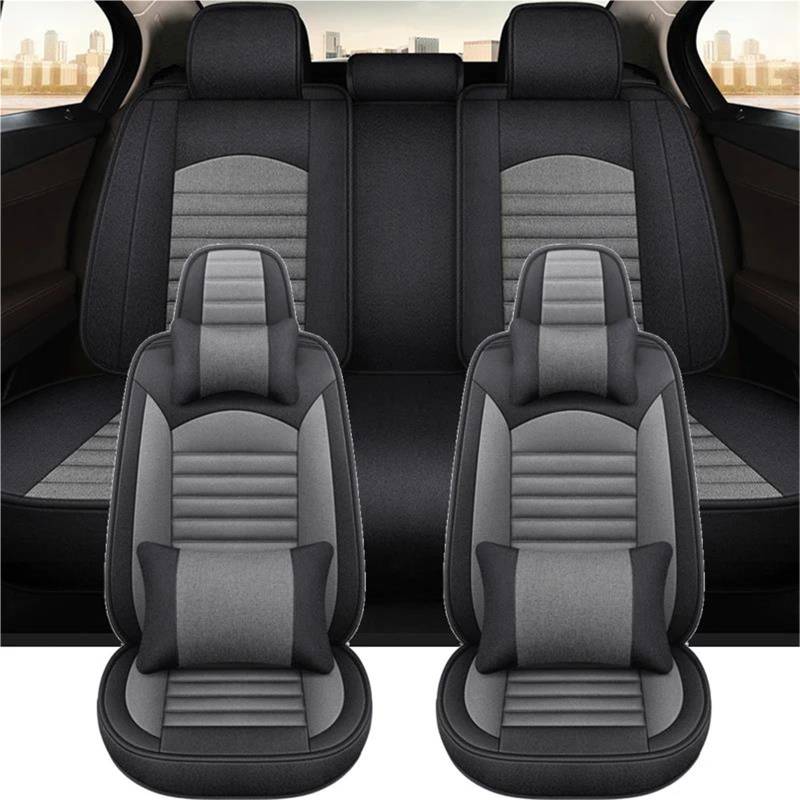 DZSQMLJG Sitzbezüge Auto Flax Automobiles Autositzbezug Komplettset für Opel für Insignia für Astra h Autozubehör Innenräume Autositzschoner(Gray 9PCS) von DZSQMLJG