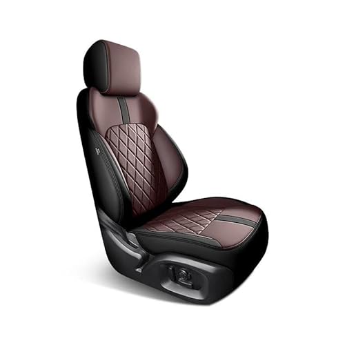 DZSQMLJG Sitzbezüge Auto Komplettes Set Custom Leder Autositzbezüge für A3 2014 2015 2016 2017 2018 2019 Auto Zubehör Innen Ersatzteile Autositzschoner(Black Brown) von DZSQMLJG