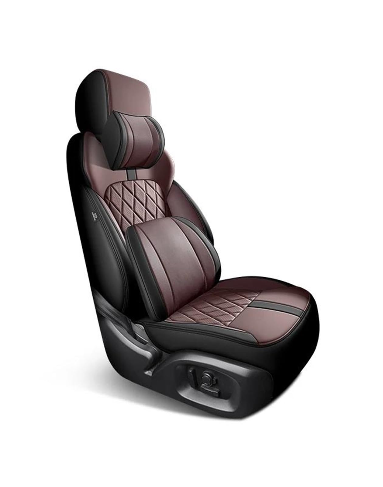 DZSQMLJG Sitzbezüge Auto Komplettes Set Custom Leder Autositzbezüge für Volvo XC60 2011 2012 2013 2014 2015 Auto Zubehör Innen Ersatzteile Autositzschoner(Bk BN+backrest) von DZSQMLJG