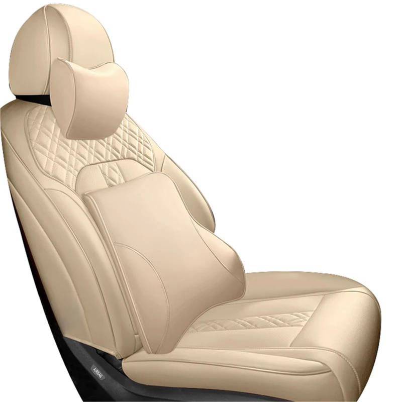 DZSQMLJG Sitzbezüge Auto Vollständiger Satz Leder-Autositzbezüge für Mazda 6 GG CX5 GJ GH CX3 BK CX7 BL 3 2010 CX30 für Demio-Zubehör Autositzschoner(White+backrest) von DZSQMLJG