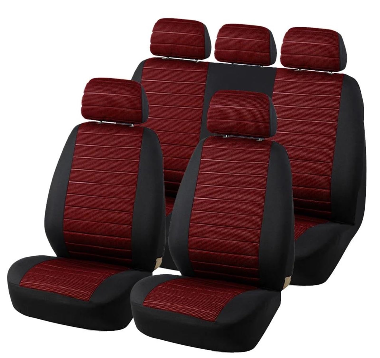 DZSQMLJG Sitzbezüge Auto Vordere Autositzbezüge, kompatibel, universelles Autozubehör, Autositzbezug für Toyota, 3 Farben Autositzschoner(Red Full Set) von DZSQMLJG