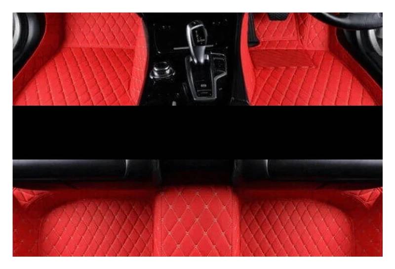 Fußmatten Auto-Fußmatten für Fiesta für Mk6 für Mark VI für Mk7 WS WT WZ 2009-2016 Anti-Schmutz-Pads Autoteppich Rutschfester Autoteppich fussmatten Auto(RHD red) von DZSQMLJG