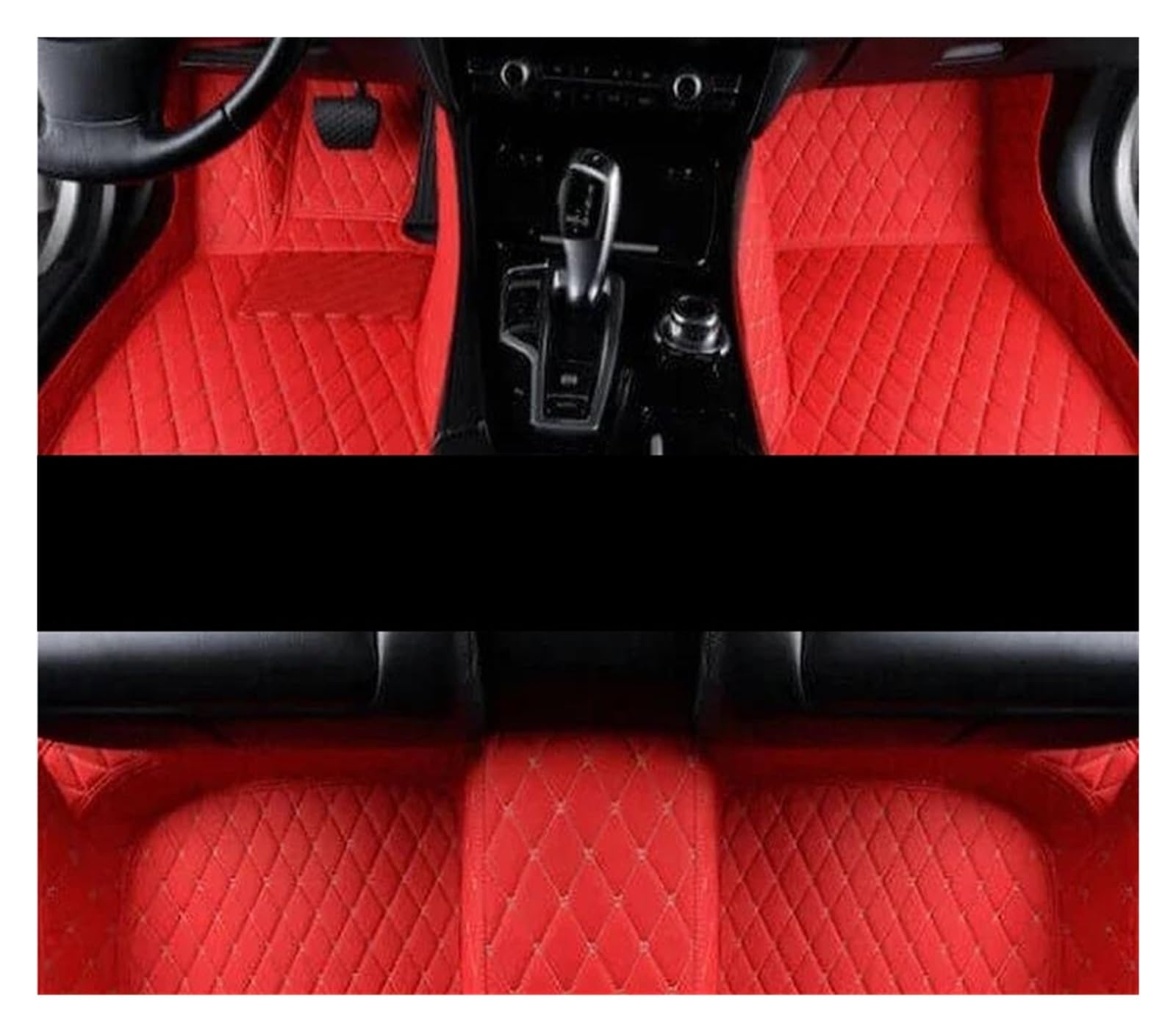 Fußmatten Auto-Fußmatten für Ford für Fiesta für Mk6 für Mark VI für Mk7 WS WT WZ 2009-2016 Anti-Schmutz-Pads Autoteppich Rutschfester fussmatten Auto(LHD RED) von DZSQMLJG