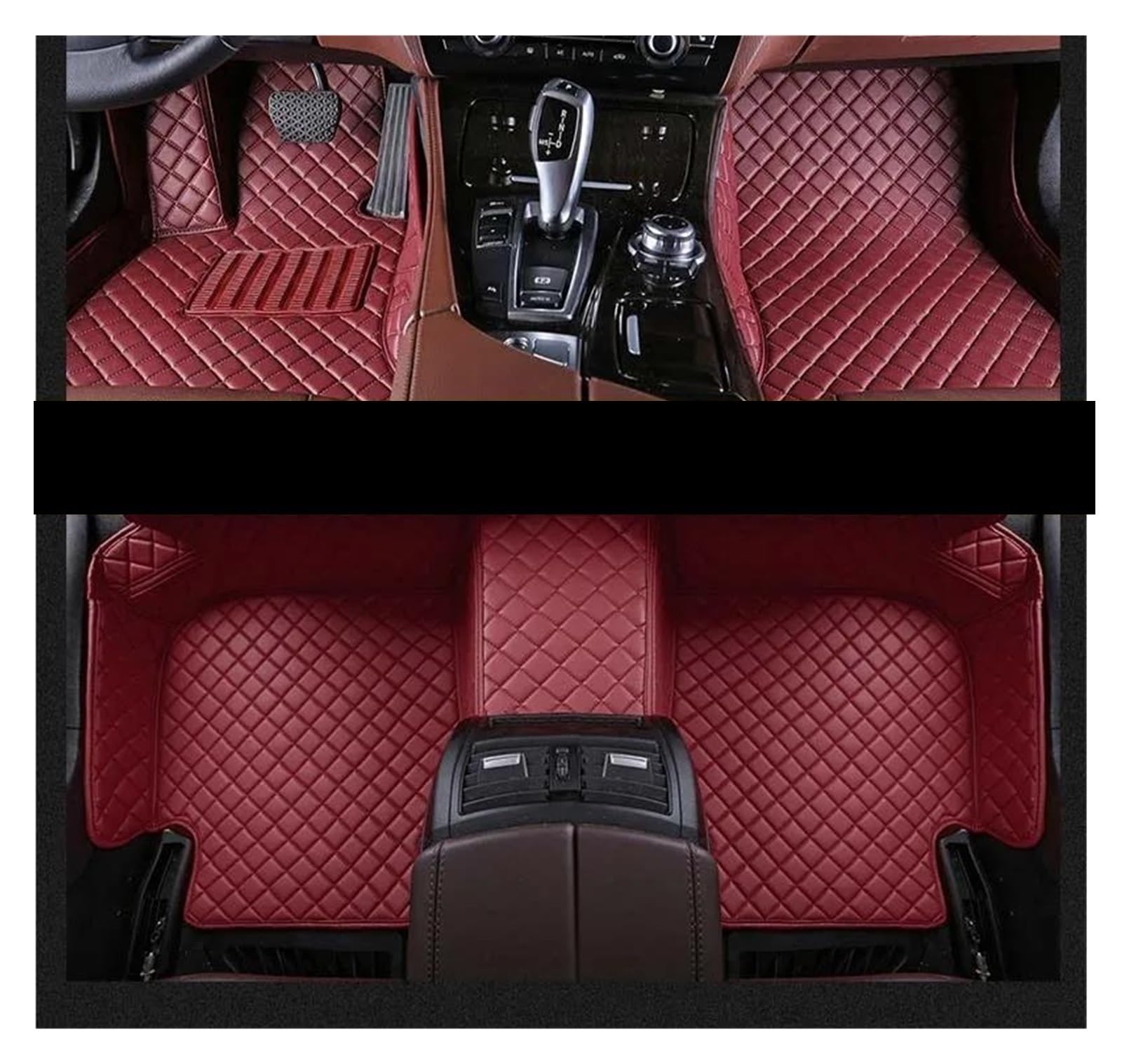 Fußmatten Custom Car Fußmatten für Hummer H3 2006 2007 2008 2009 2010 Auto Teppiche Fuß Coche Zubehör fussmatten Auto(Rotwein) von DZSQMLJG