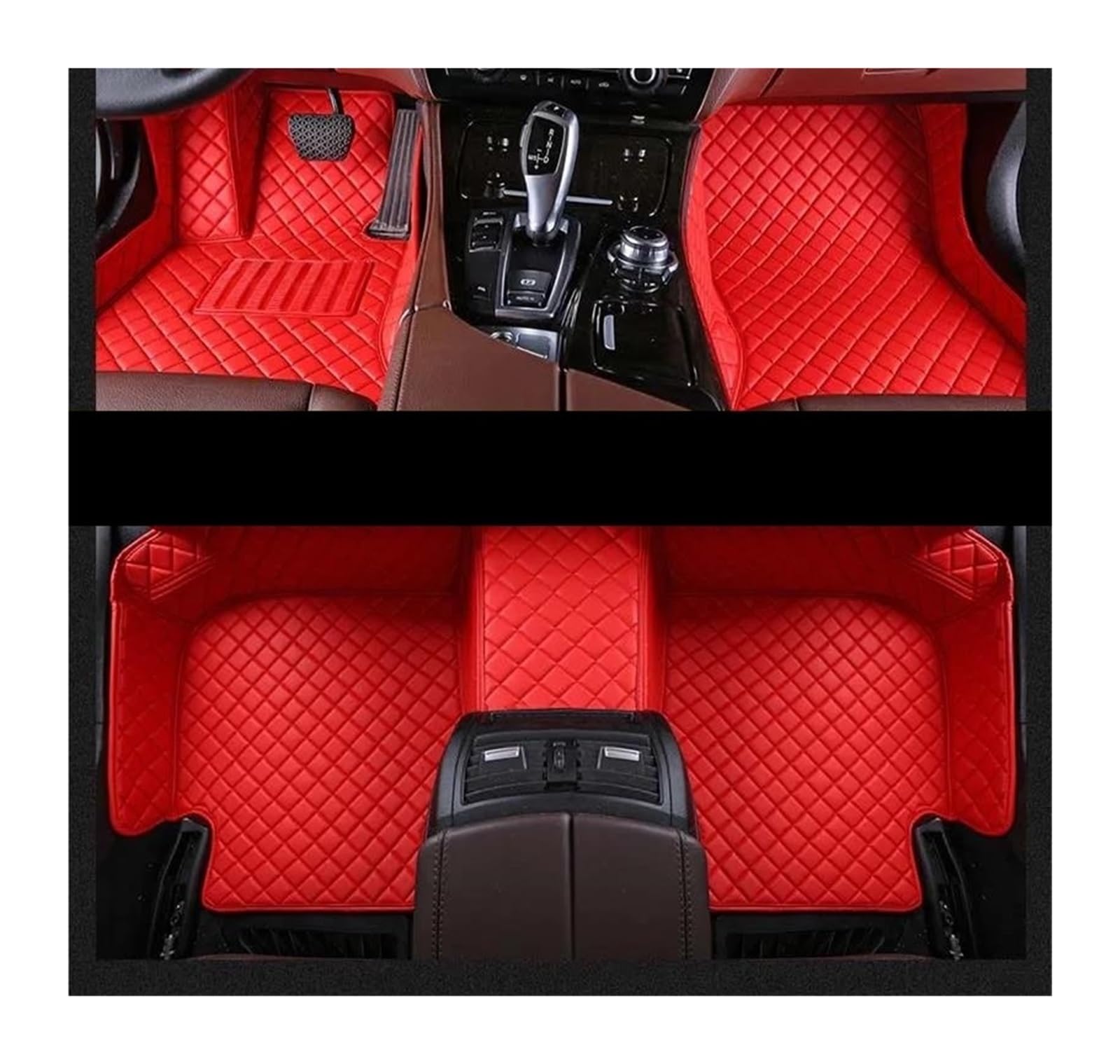 Fußmatten Custom Car Fußmatten für Nissan für Murano 2007-2023 Auto Teppiche Fuß Coche Zubehör fussmatten Auto(Rot) von DZSQMLJG