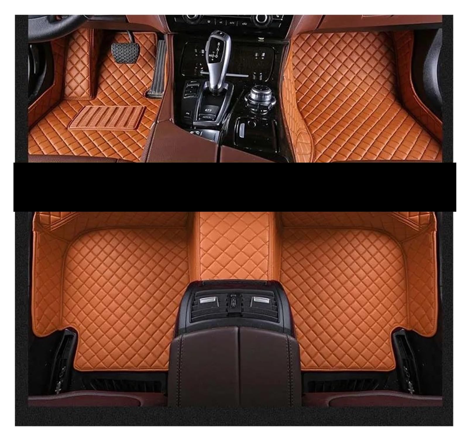 Fußmatten Custom Car Fußmatten für Q7 2006-2023 Auto Teppiche Fuß Coche Zubehör fussmatten Auto(Braun) von DZSQMLJG