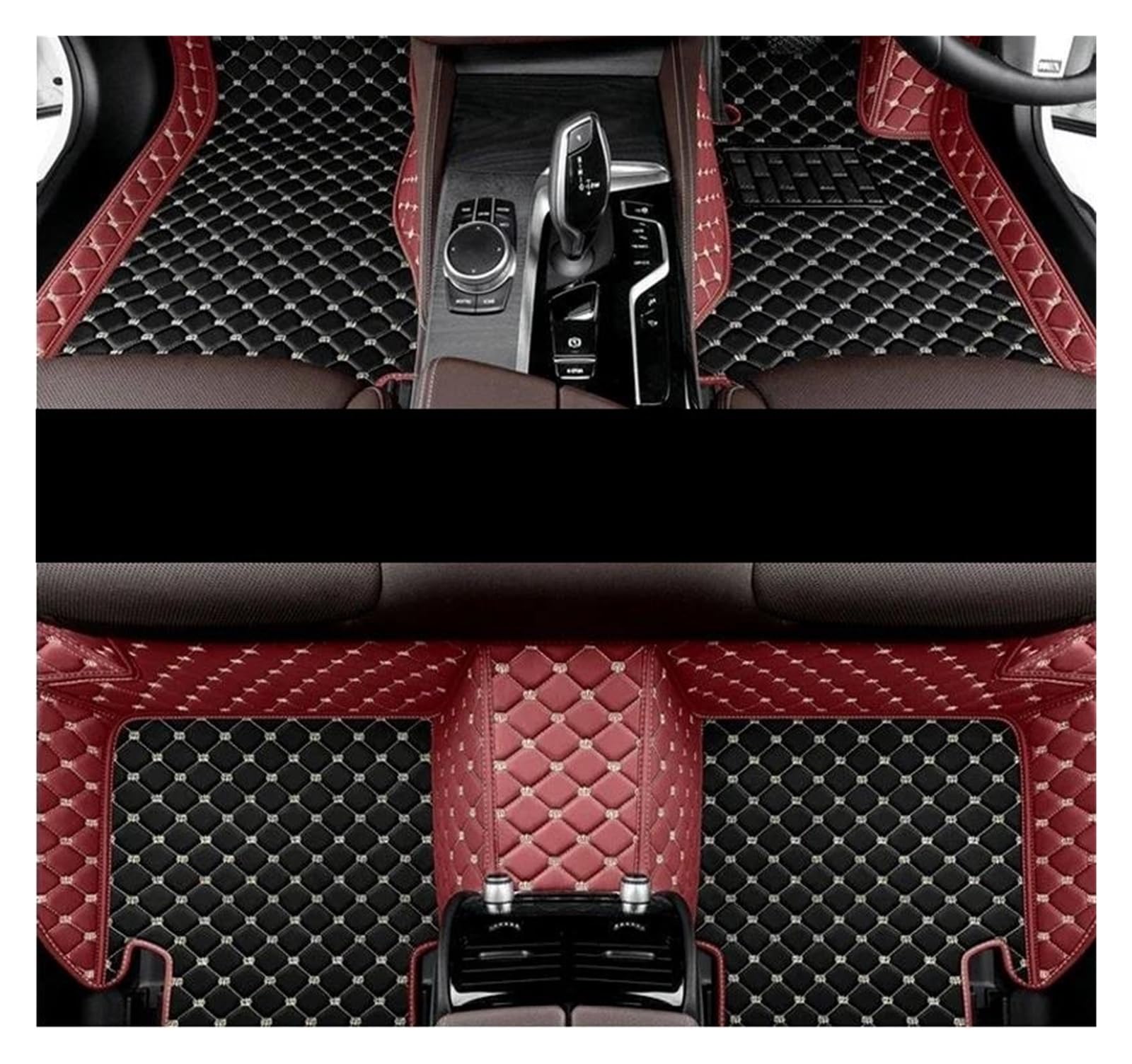 Fußmatten Für Captur 2013 2014 2015 2016 2017 2018 Auto Fußmatten Styling Custom Auto Zubehör Teppiche Schützen fussmatten Auto(RHD red Black) von DZSQMLJG